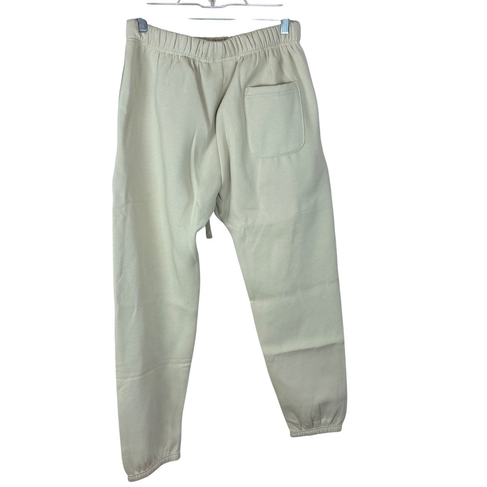 Fear of God Essentials Sweatpants Cream Tan Logo Joggers Mens Large NEW - Picture 8 of 8